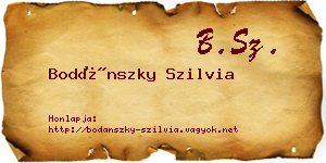 Bodánszky Szilvia névjegykártya